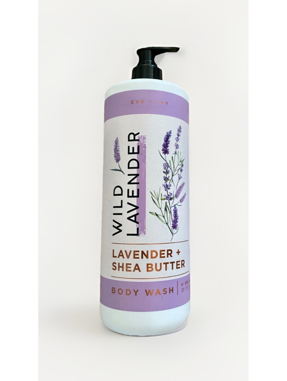 NEW Eve + Ivy HOME & BODY COMPANY Wild Lavender Shea Butter Body Wash 32 oz